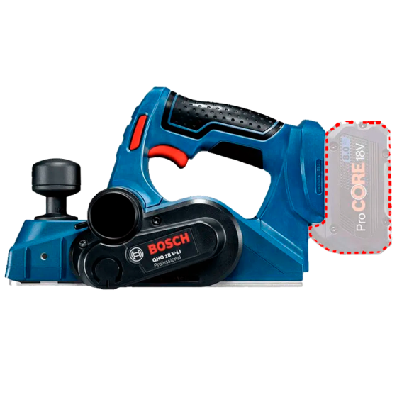 Cepillo Inalámbrico 18V Bosch GHO 18V-Li