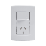 Interruptor 1 Punto y Tomacorriente 10Amp Sica