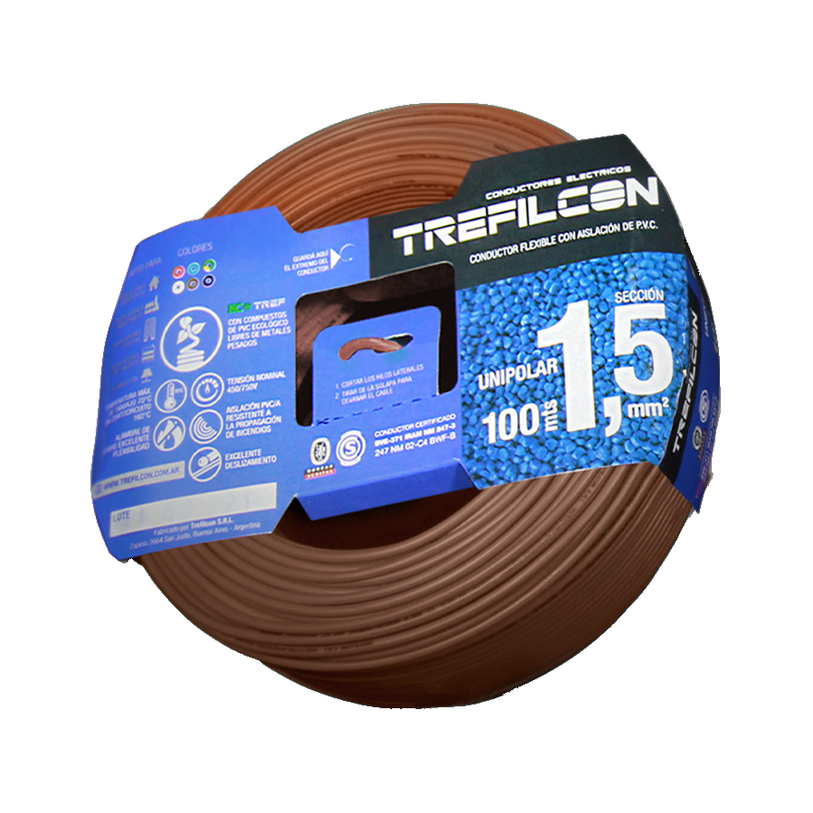 product-407-737 Cable Unipolar 1 x 1,5mm x 100m Marrón Trefilcon - Imagen 1