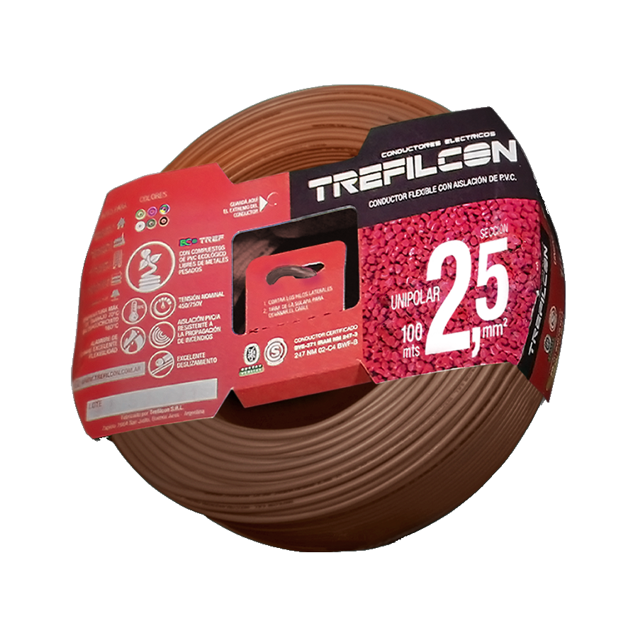 product-411-731 Cable Unipolar 1 x 2,5mm x 100m Marrón Trefilcon - Imagen 1