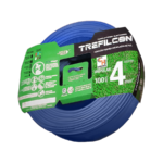 Cable Unipolar 1 x 4mm x 100m Celeste Trefilcon