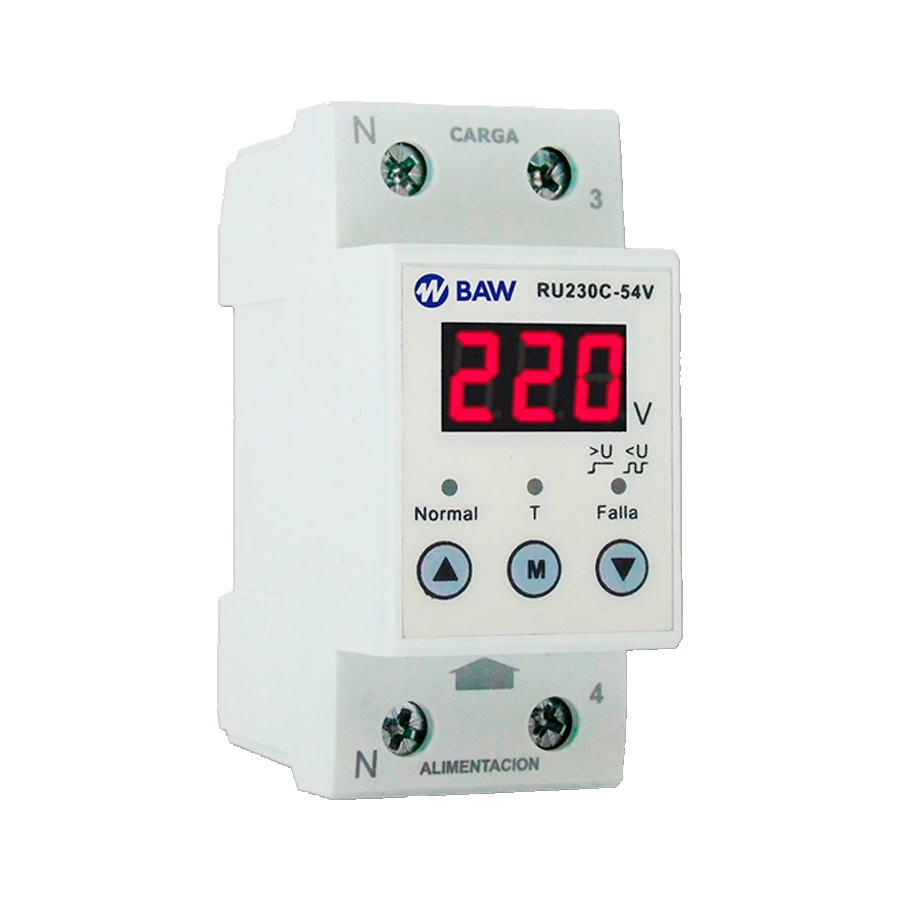 product-725-1319 Protector Digital de Tensión Monofásica Baw RU230C-54V - Imagen 1