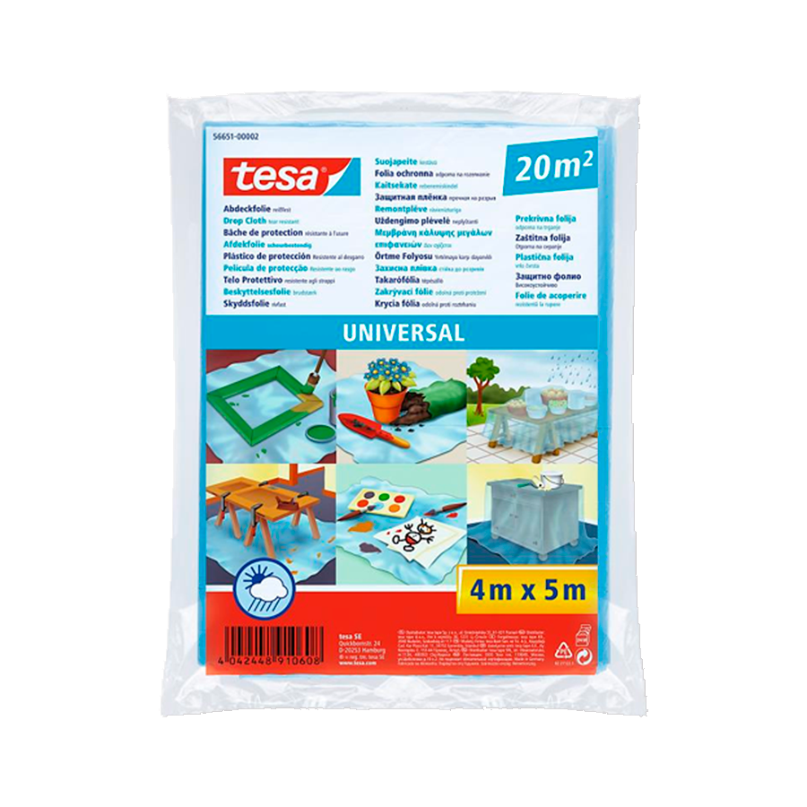 product-862-1594 Cobertor Plástico 5m x 4m Protección p/Pintar Tesa - Imagen 1