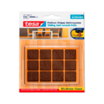 Fieltros Adhesivos Cuadrados 25x25mm 12u Marrón Tesa