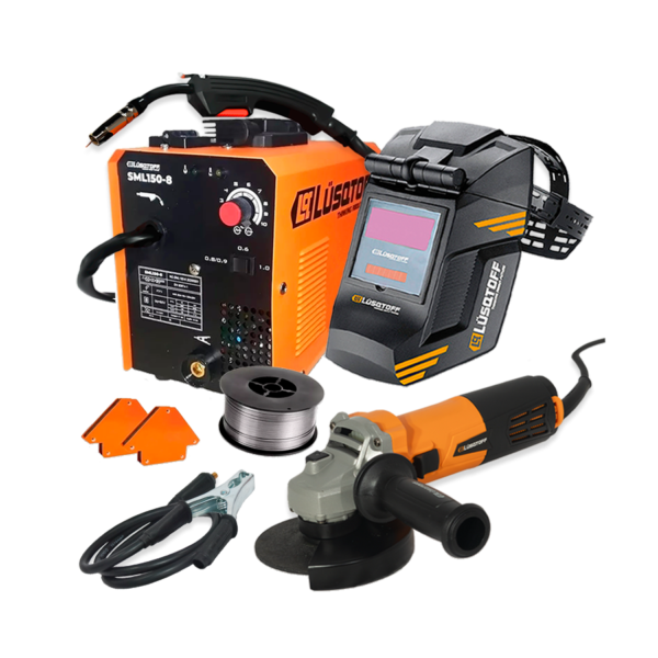 Combo Lüsqtoff: Soldadora Mig Flux SML150-8 + Amoladora L-820