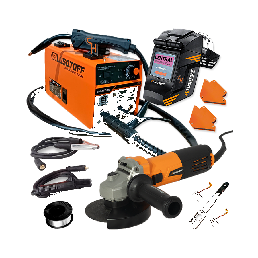 product-982-1816 Combo Lüsqtoff: Soldadora Dual MMA/MIG SML150-8D + Amoladora L-820 - Imagen 1